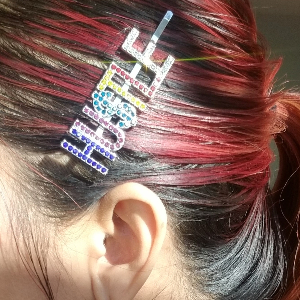 Hustle rhinestone hair clips